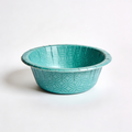 FrancenePet Disposable Small Dog Bowls, Leakproof Paper Pet Food Cups, Teal Pattern (4 Packs of 25, 100 Count Total