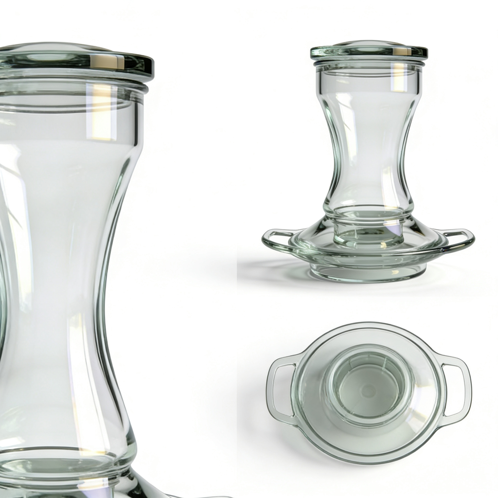 FrancenePet Favored Pinch-Waist Glass Hummingbird Feeder with Built-in Ant Moat and Bee Guards - 16 oz Capacity - 204CP-4